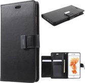 Leren Wallet case - Rich Diary - iPhone 6(s) Plus  - Zwart - Goospery