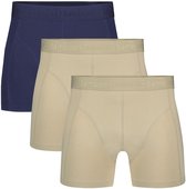 Boxer 3P Bamboo Basics rico beige & bleu - XXL