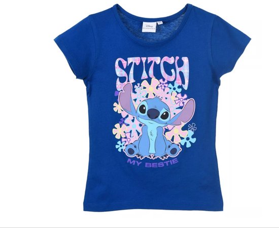Disney - Lilo & Stitch - T-shirt - Couleur Blauw. Taille 110/116 cm - 5/6 ans.