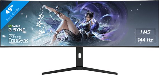 RAIDER DWQHD GAMING - IPS - 144Hz - Curved - 1ms - 49 Inch