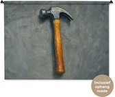 Wandkleed 120x90 cm - Wanddoek Hamer - Schilderij - Gereedschap - Wandtapijt - Wandkleden