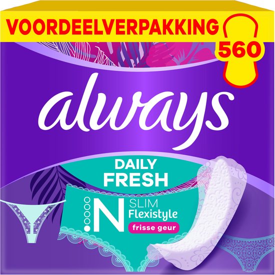 Always Daily Fresh Inlegkruisjes - Slim Flexistyle - Met Frisse Geur - Voordeelverpakking 14 x 40 Stuks