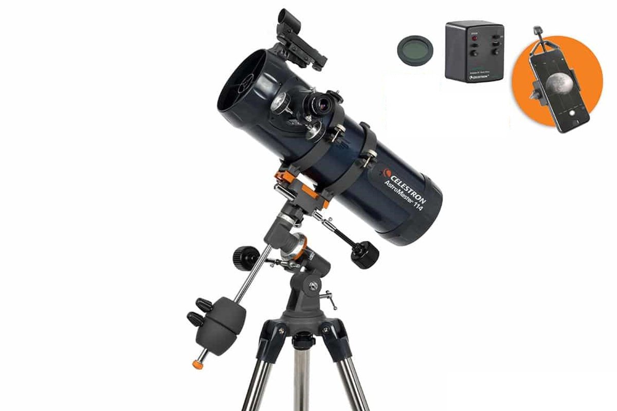Celestron Astromaster 114EQ-MD Reflector 100x Zwart