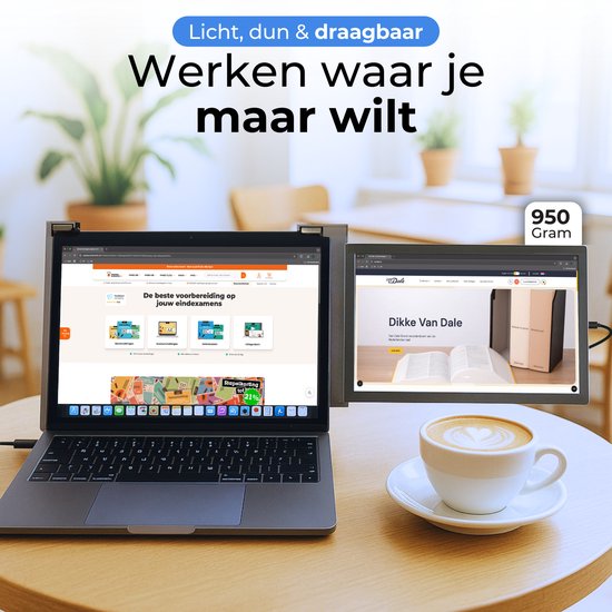 Écran portable 14,1 pouces – Full HD – 1 câble – Écran portable pour ordinateur portable – Sac de transport offert