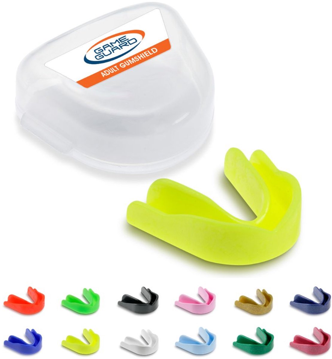 Gameguard Gebitsbeschermer – Geel – Bitje Vechtsport - Hockey – Rugby - Jeugd – Makkelijk te vormen - Tandenknarsen - Bitje Vechtsport - Gebitsbeschermer - Mouthgard - Knarsbitje - Gebitsbeschermer Vechtsport