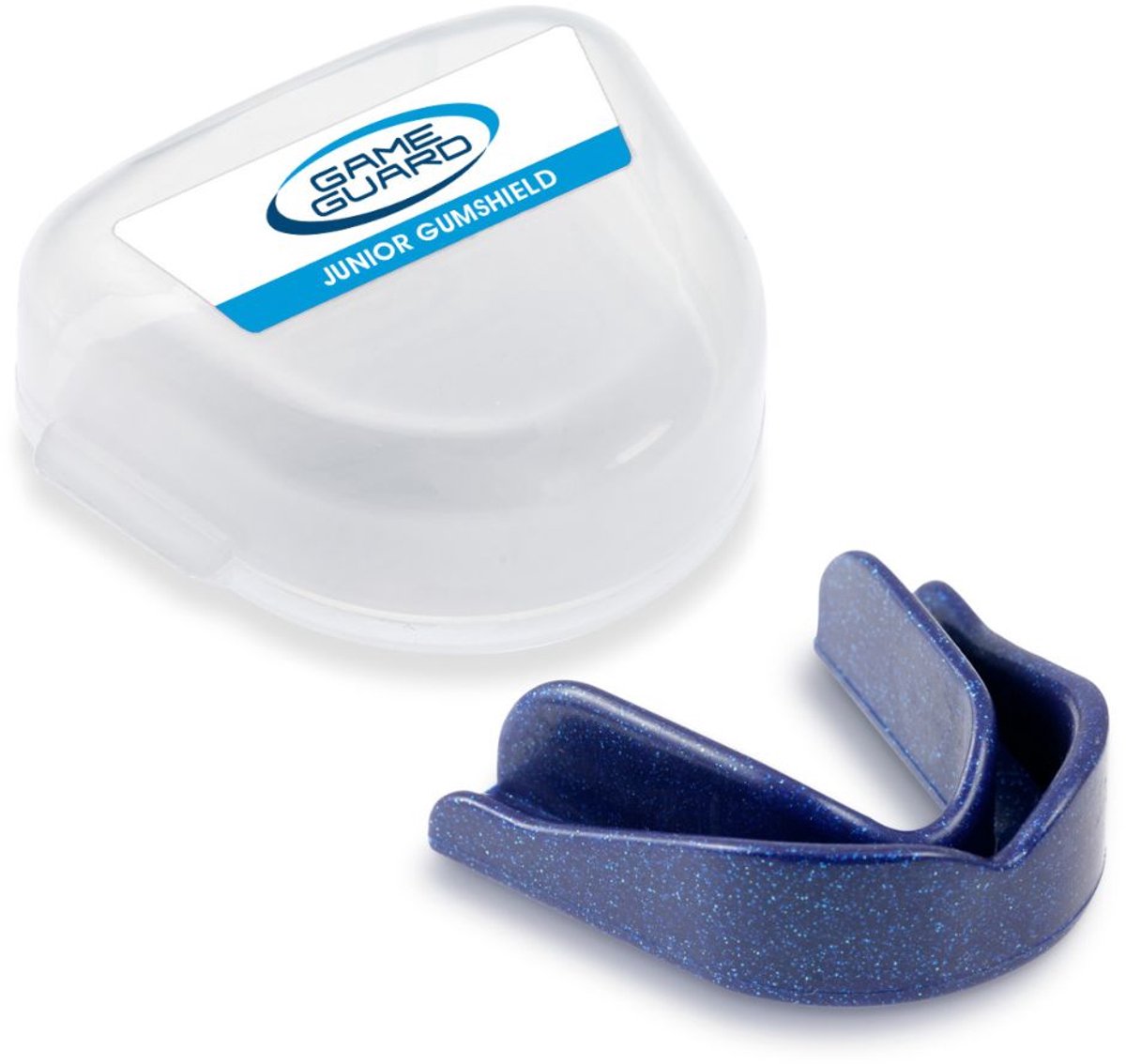 Gameguard Gebitsbeschermer – Blauwe Vonkenzee – Bitje Vechtsport - Hockey – Rugby - Jeugd – Makkelijk te vormen - Tandenknarsen - Bitje Vechtsport - Gebitsbeschermer - Mouthgard - Knarsbitje - Gebitsbeschermer Vechtsport