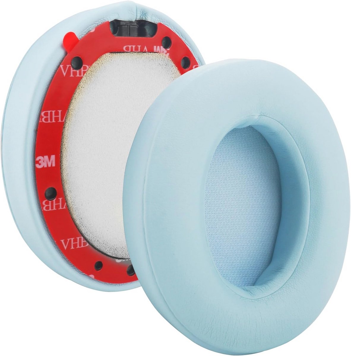 Oorkussens Vervanging voor Hoofdtelefoon - Memory Foam en Zacht Eiwit Leer - Crystal Blauw