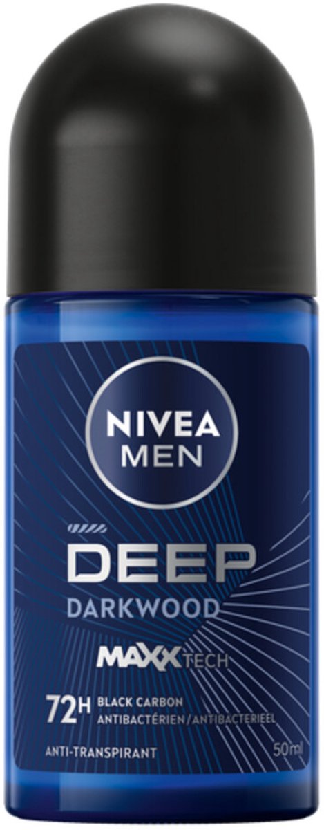 NIVEA Men Deodorant Roller Deep - 3 x 50 ml - Voordeelverpakking