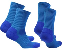 Norfolk - Merino Wol en Coolmax Wandelsokken - 2 Paar - Anti-blaar - 39-42 - Blauw - Ibex