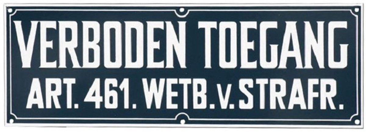 Koltec Bordje verboden toegang