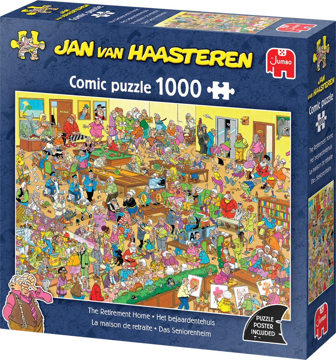 Jan van Haasteren - Het Bejaardentehuis - 1000 stukjes puzzel - Legpuzzel — afbeelding 7
