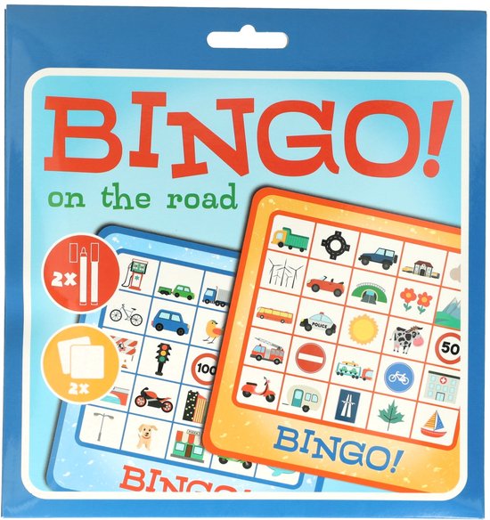 Auto Bingo - Spelletje voor onderweg - Herbruikbaar - Meerkleurig - Vanaf 3 jaar