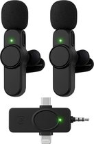 Bol.com Nuvance Draadloze Microfoon - 2 Stuks - Geschikt voor Smartphones - Lavalier - Microfoon Draadloos - Microfoons - Plug &... aanbieding