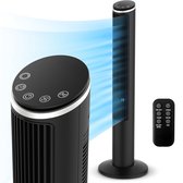 Ventilateur tour Komodo Breezi - 5 réglages et 3 vitesses - Fonction oscillation - Minuterie de 15 heures - Affichage LED - Application et télécommande - 110 cm