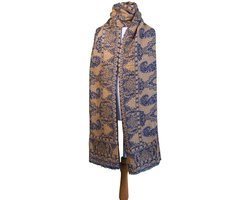 N3 Collecties Fijne wollen bedrukte Cashmere sjaal-Bruin