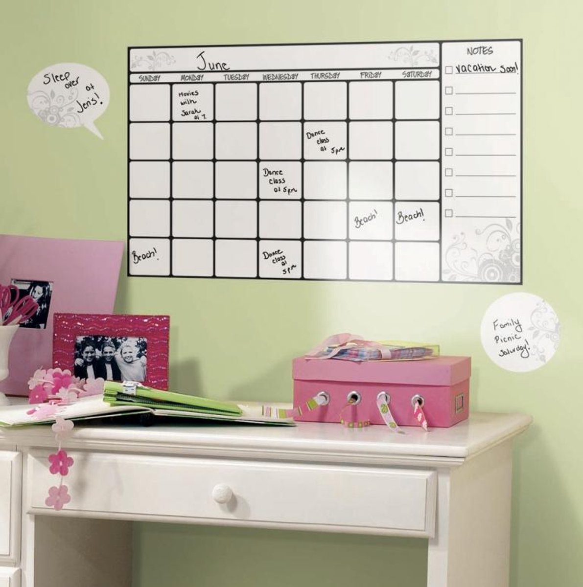 RoomMates Muurstickers - Kalender Whiteboard - RoomMates - Wall_stickers - Vinyl