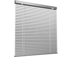 Aluminium Jaloezie 90 x 130 cm - Zilverkleurig zonder Boren