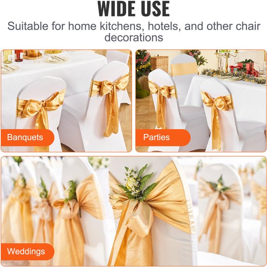 Lot De 2 Nœuds Ruban Chaise Mariage En Organza Blanc - Décoration Élégante