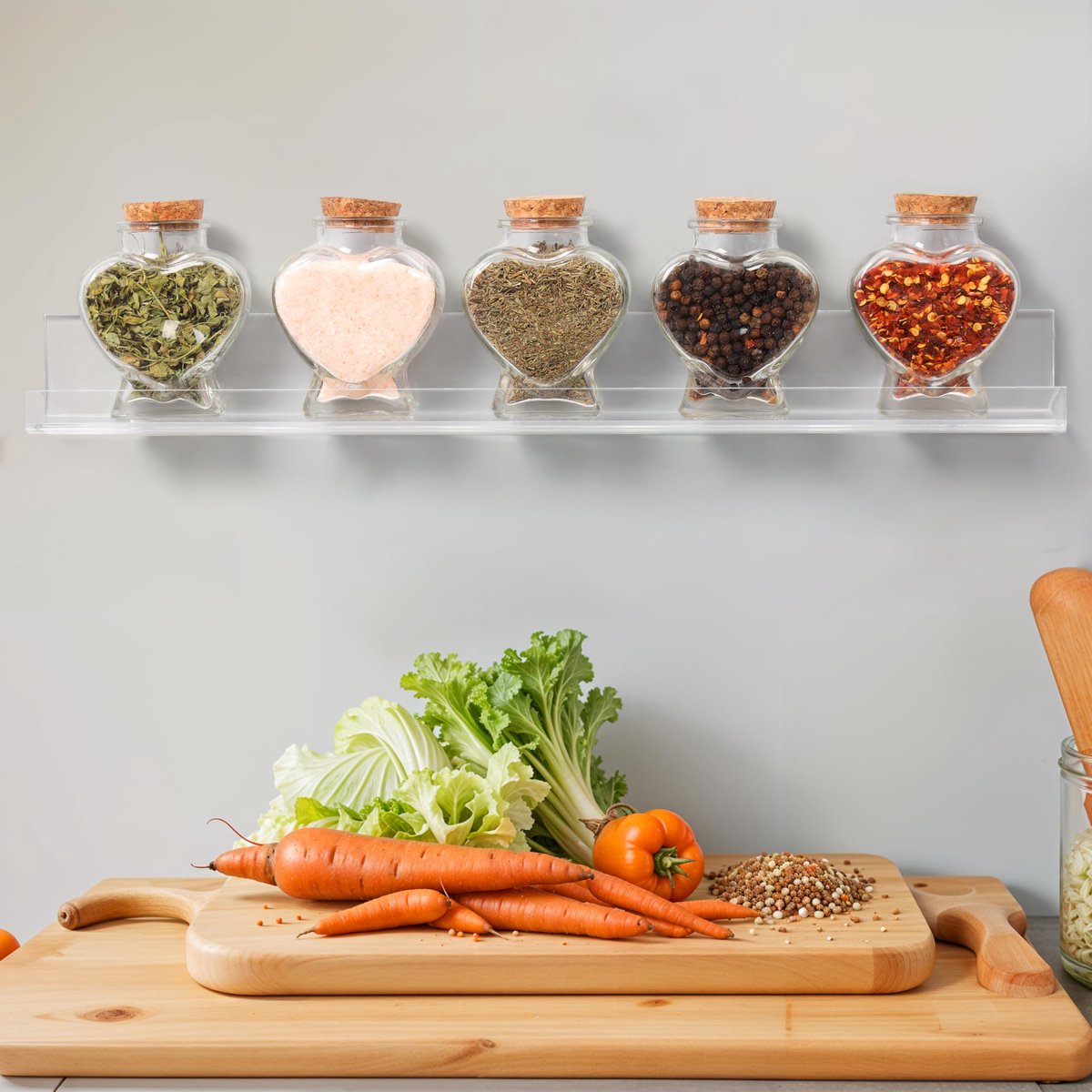 Belle Vous 3 Pak Doorzichtige Zwevende Boekenplank – Acryl Muurgemonteerde Planken – Decoratieve Afbeelding Plank Rand Voor Woonkamer, Keuken, Badkamer & Kantoor – Ideaal Voor Opslag en Display