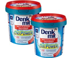 Denkmit Oxi Power Vlekkenverwijderaar - Multipack | 2x750 g - Set van 2 Potten | Tegen hardnekkige vlekken