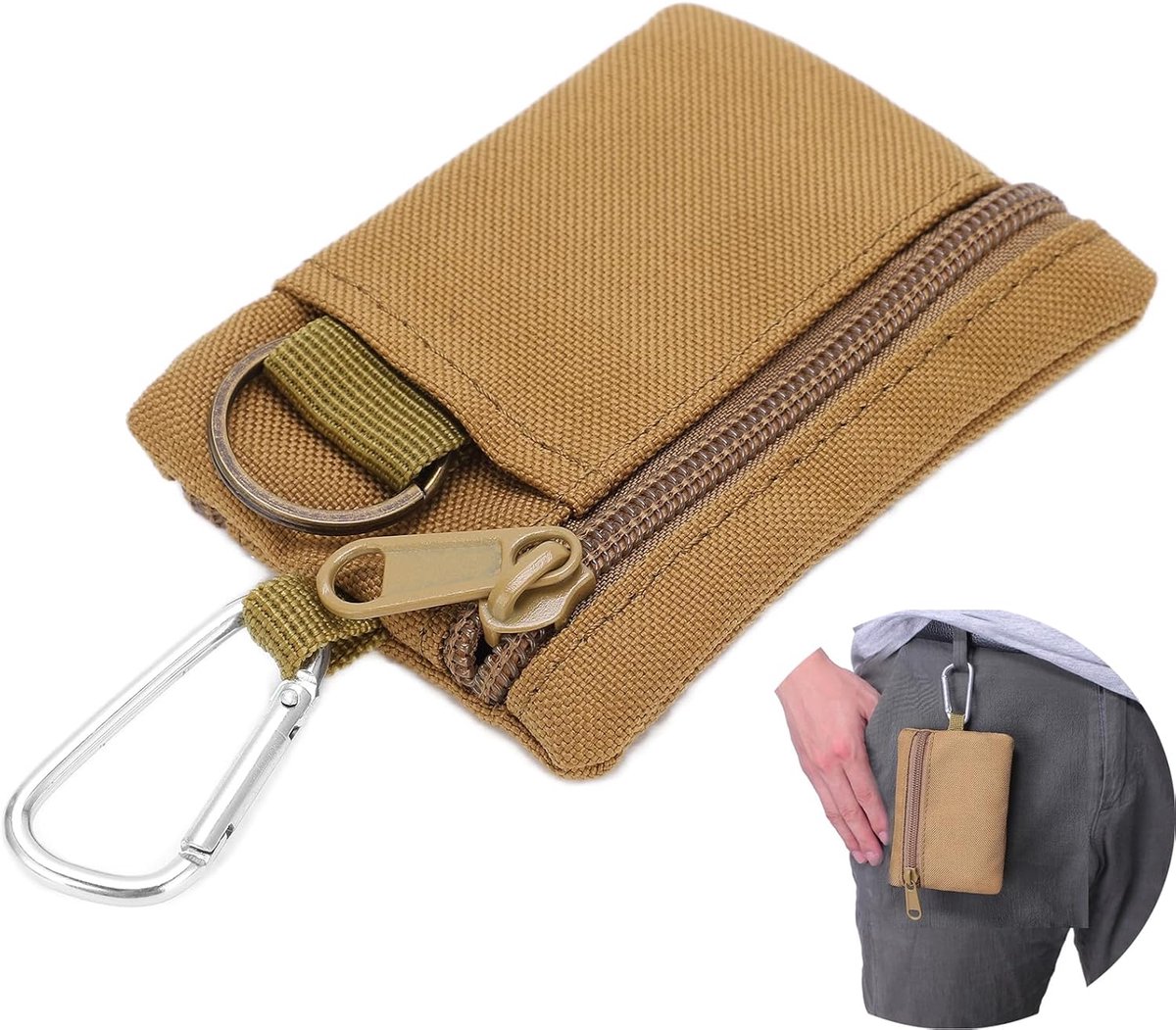 Mini Draagbare Molle Portemonnee met Karabijnhaak