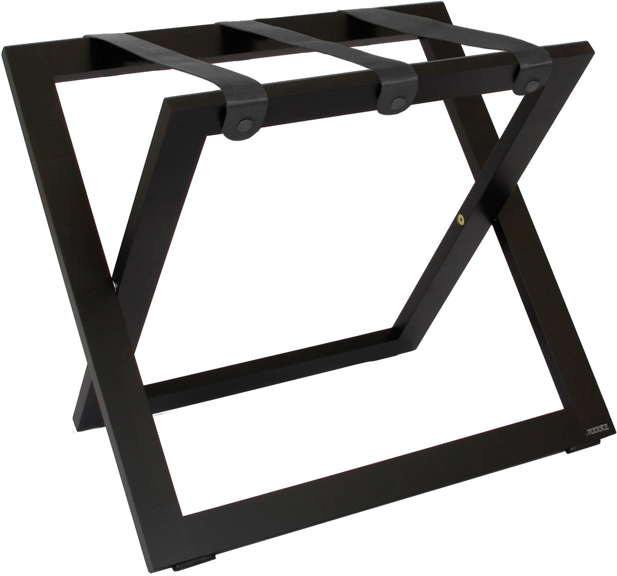 Kofferrek Roootz Compact | Zwart beukenhout met Zwarte Nylon banden | Inklapbaar | Compact