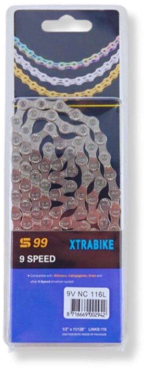 Xtrabike Ketting - Fietsketting - 9v NC 116l