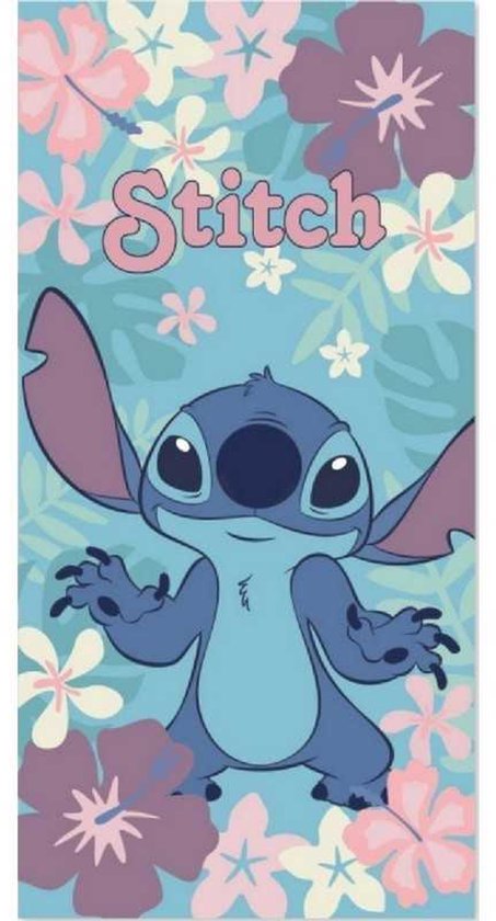 Disney - Lilo & Stitch - Serviette de plage - Serviette - 70x140Cm - Microfibre séchage rapide - Fleurs