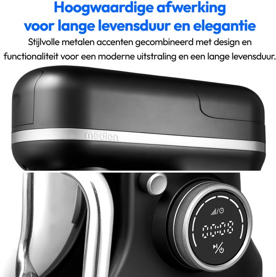 Keukenmachine – 8 in 1 keukenmachine – zwart – 750 watt