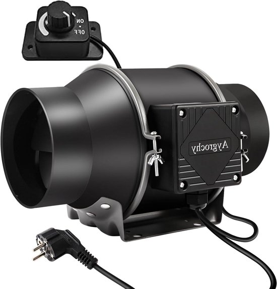 Aygrochy 150 mm regelbare buisventilator, driefasige EC-motor met
