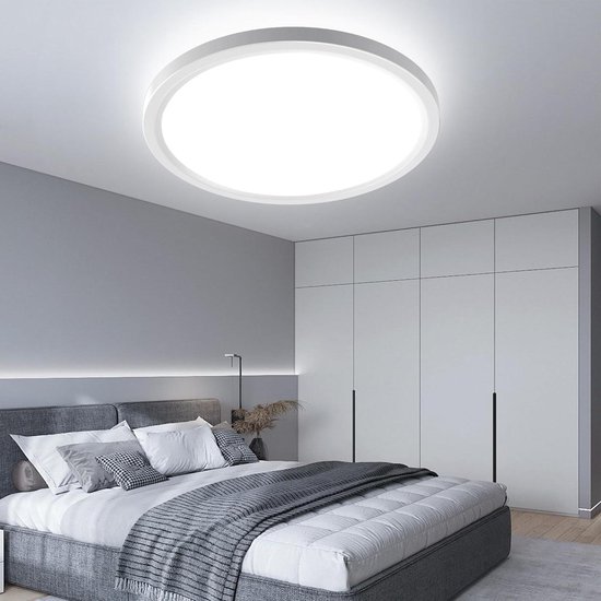 Modee Plafondlamp LED - ø 42cm - 22W - Plafonnière - Neutraal Wit Licht - Rond - Zwart Modee Plafondlamp LED - ø 42cm - 22W - Plafonnière - Neutraal Wit Licht - Rond - Zwart