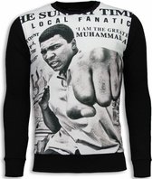 Muhammad Ali Newspaper - Sweater - Zwart