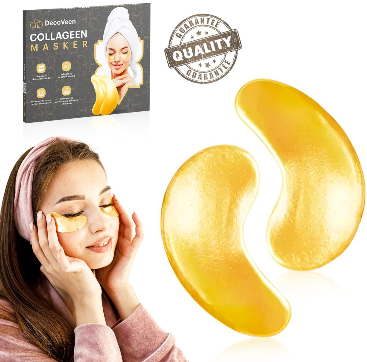 DecoVeen® Collageen masker Premim set 50 stuks - Collageen Booster - Collageen Gezichtsmasker - Vernieuwd de Huidcellen - Anti Wallen - Gezichtsmaskers Verzorging - Inclusief Gratis Gezichtsmasker