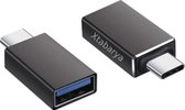 Bol.com 2X USB 3.1 Type C naar USB 3.0 OTG Adapter | Geschikt voor iPhone Macbook en Chromebook - zwart aanbieding