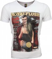 T-shirt - Royal Flush Glossy Print - Wit