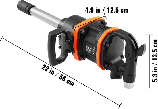 Industriële Perslucht Slagmoersleutel 3/4 1220 Nm Zware Metalen Behuizing Aircraft Is 3 4 Pro