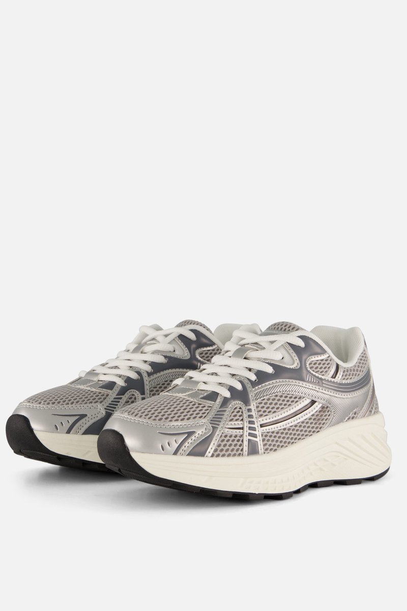 Ann Rocks Sneakers zilver Textiel - Maat 39