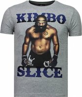 Kimbo Slice - Rhinestone T-shirt - Grijs