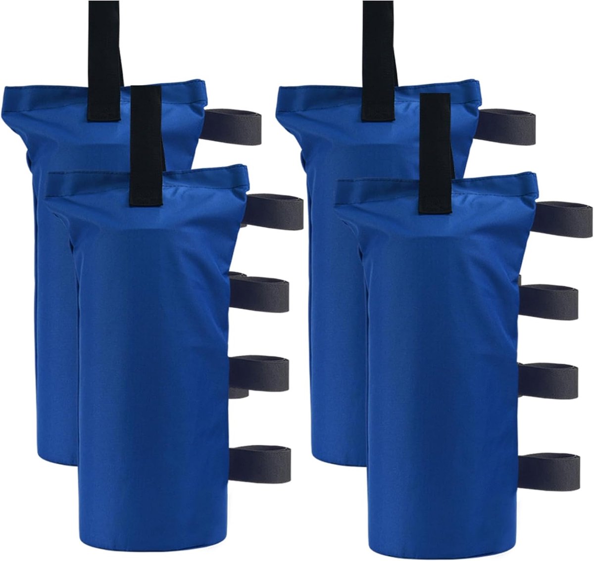 Set of 4 blue heavy-duty canopy weight bags, 120 LBS each, for popup canopy tent legs, sandbags for outdoor shade, no sand included.