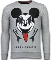 Kiss My Mickey - Rhinestone Sweater - Grijs
