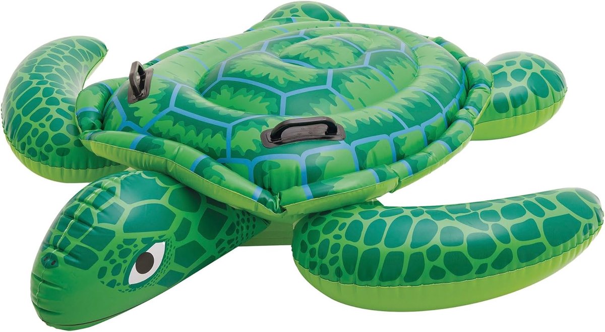 Zwemparadijs: Inflatabele Zee Schildpad Zwembandspeelgoed 1.50m x 1.27m voor Kinderen met Sprinkledonut Band