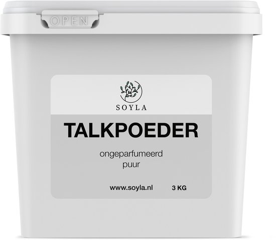 Talc en poudre - 3 kg - Talc Adultes - Soins de la peau - Sans parfum
