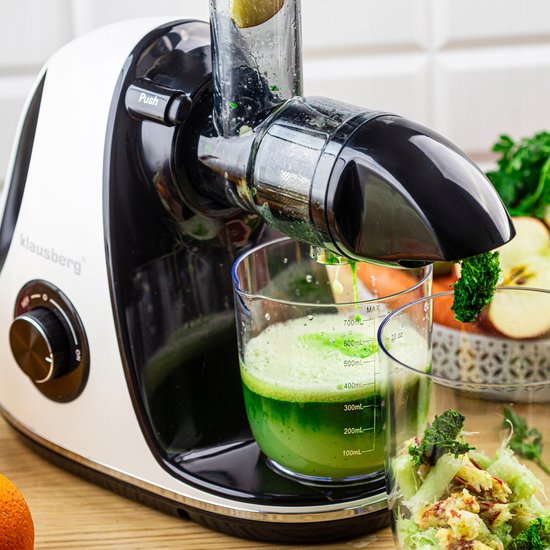 Klausberg Slow Juicer KB-7863 - 150W - Cold Press - Stille Juicer - Groenten en Fruitpers - Met Pulpreservoir - Juice Maker - Grijs van Klausberg — afbeelding 5