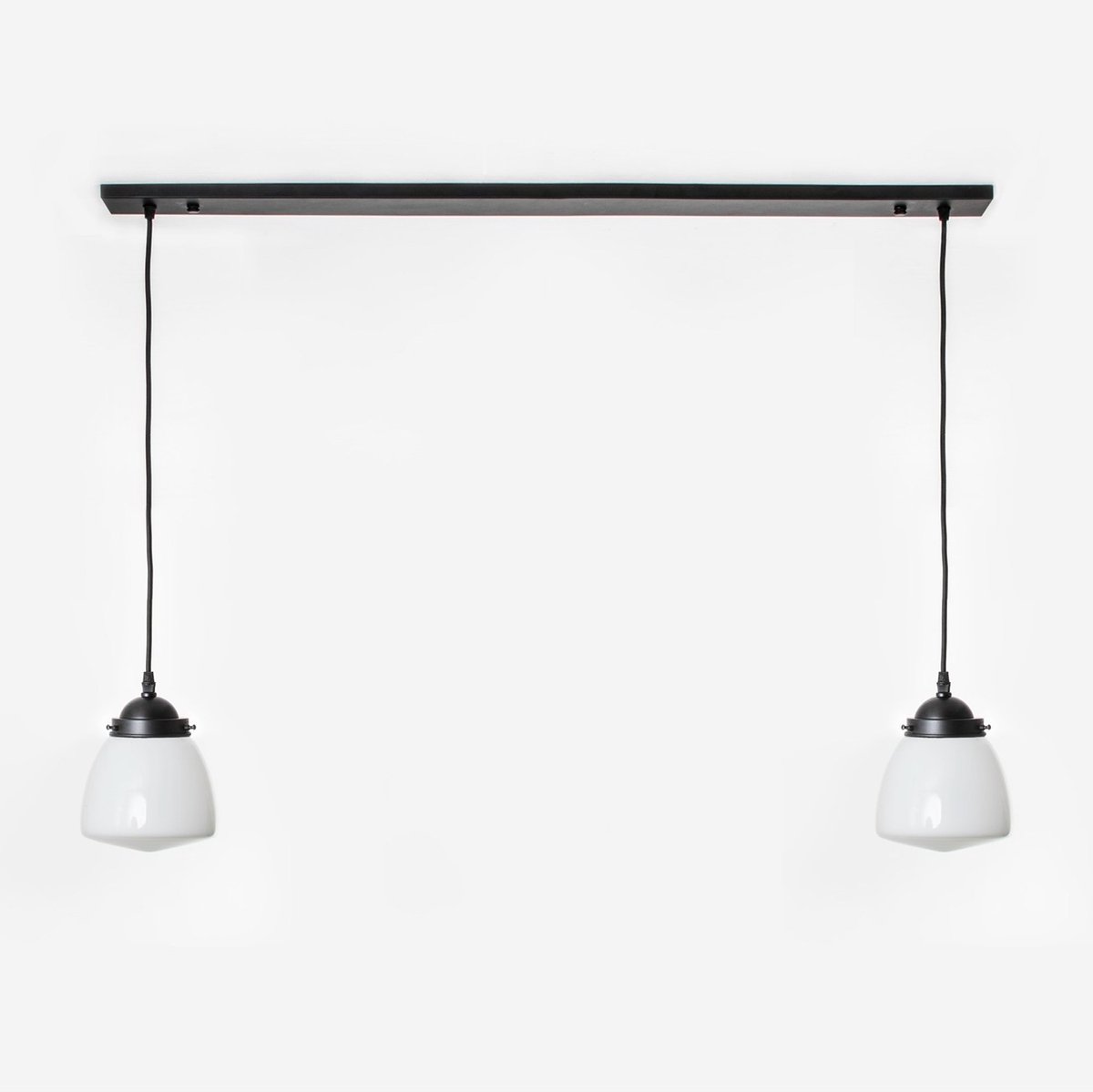 Coloured by Art 2 x Schoolbol Small lampen aan plafondbalk Moonlight - Art Deco Trade Wit
