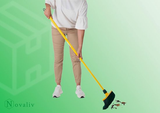 Klauwbezemset 30 cm kunststof met telescopische steel veegset gebogen borstels tuinbezem straatbezem veegbezem (bezem + stoffer en blik set klauw handborstel, 30 cm) van SIDCO — afbeelding 4