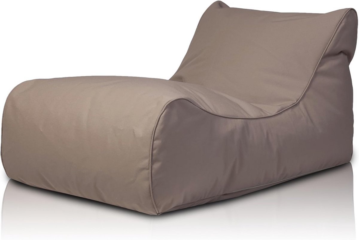 Stijlvolle Poef Fauteuil Buiten - Zitzak met Opbergvak en Handvat - Comfortabele Ligstoel voor Buiten