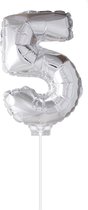 Folie Ballon Zilver "5" (40CM)