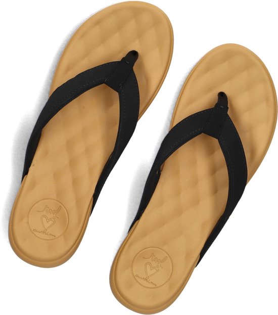 Slippers Reef CUSHION HARMONY BLACK /TAN pour femme - noir/tan