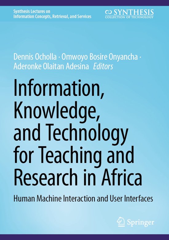 Synthesis Lectures on Information Concepts, Retrieval, and S ... - cover