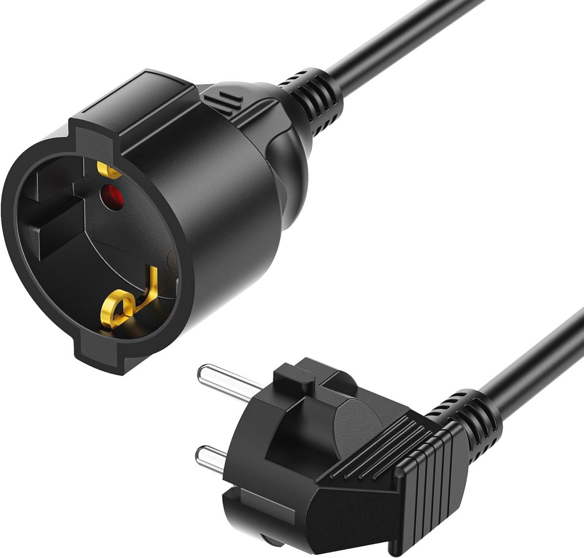 Verlengkabel met Kinderbeveiliging - 3m, 3680W, Zwart